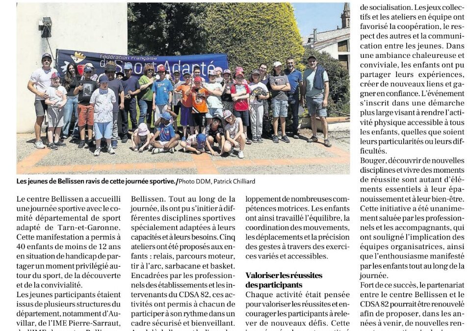 Article de presse – Journée sport adapté